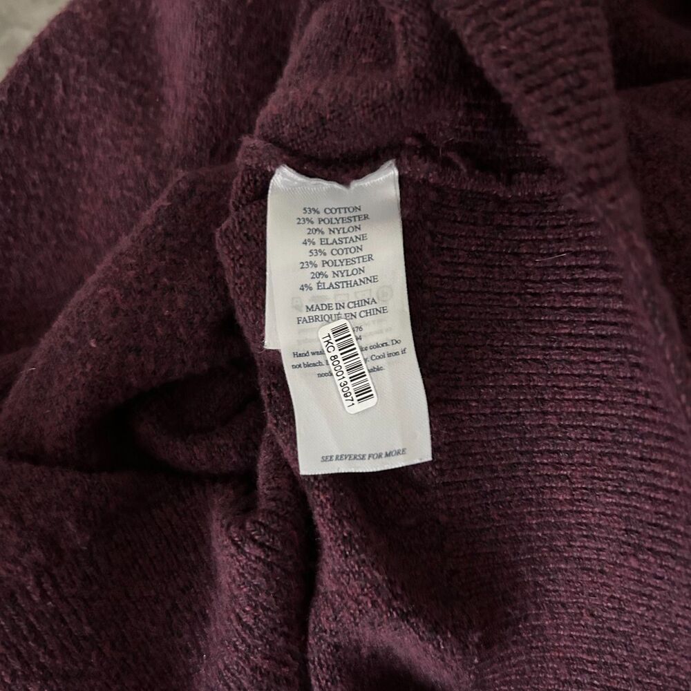 Faherty Mountain Quarter Zip Sweater Claret Heather Size Medium - Picture 6 of 6